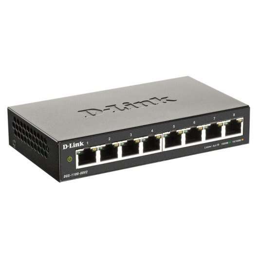 D-Link - DGS-1100-08V2 switch Gestionado L2 Gigabit Ethernet (10/100/1000) Negro