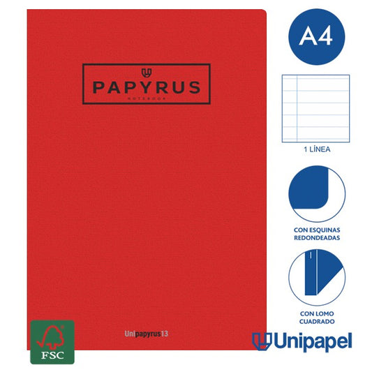 Papyrus - LIBRETA GRAPADA GOFRADA A4 48 HOJAS 90GR. 1 LINEA COLORES SURTIDOS PAPYRUS 88420699