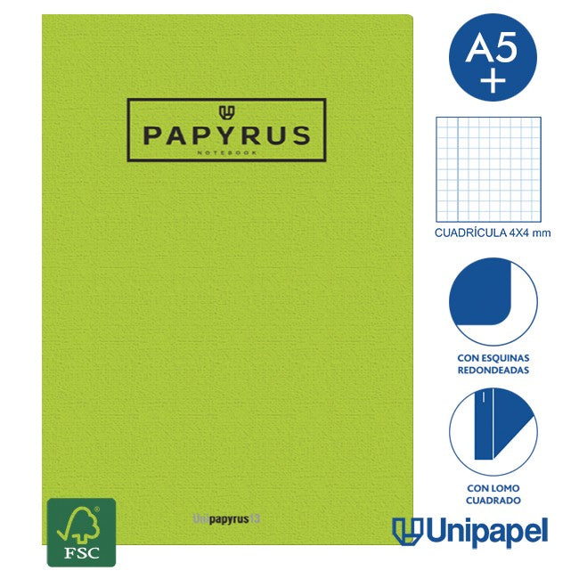 Papyrus - LIBRETA GRAPADA GOFRADA A5+ 48 HOJAS 90GR. 4X4 COLORES SURTIDOS PAPYRUS 88430599