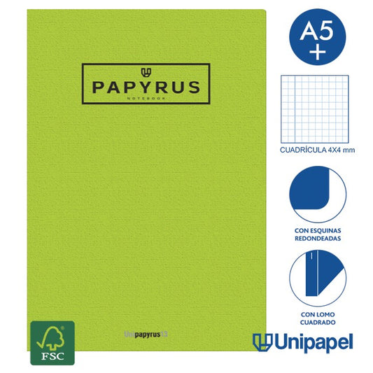 Papyrus - LIBRETA GRAPADA GOFRADA A5+ 48 HOJAS 90GR. 4X4 COLORES SURTIDOS PAPYRUS 88430599