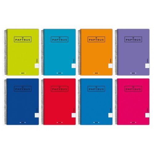 Papyrus - CUADERNO TAPA POLIPROPILENO EXTRADURA UNICLASIC 4º 80 HOJAS 90GR. 4X4 COLORES SURTIDOS PAPYRUS 88452099