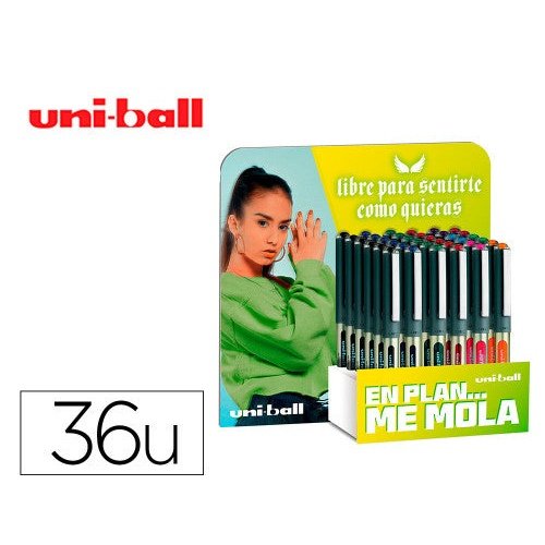 Uni-Ball - EXP. ROLLER TINTA LÍQUIDA UNI-BALL UB-157 0 7 MM. 36 UD. COLORES SURTIDOS UNI-BALL 182634743