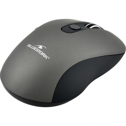 Bluestork - BLUESTORK RATON INALAMBRICO - 2 4 GHZ - 6 BOTONES - GRIS METALICO (M-WL-OFF60-BLACK)