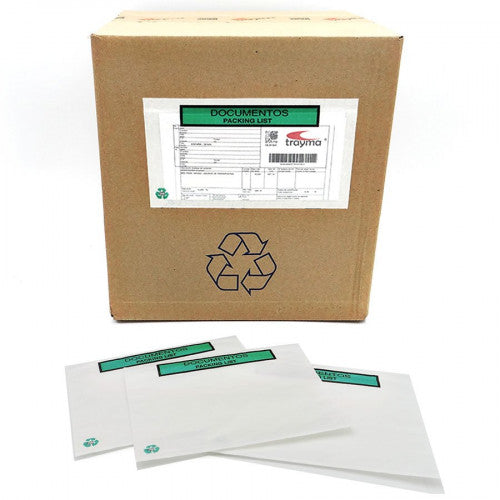 Sin Marca - CAJA 1000 SOBRES ADHESIVOS PACK LIST 100% PAPEL 240X130 MM IMPRESO DOCUMENTOS PACKING LIST S2756 F-P