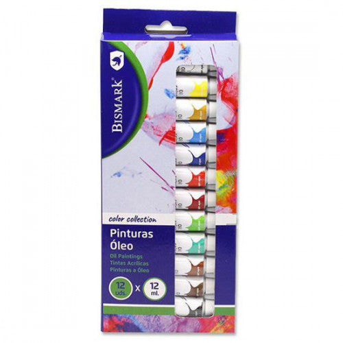 Bismark - SET PINTURAS OLEO TUBOS 12 COLORES X 12 ML BISMARK 327026