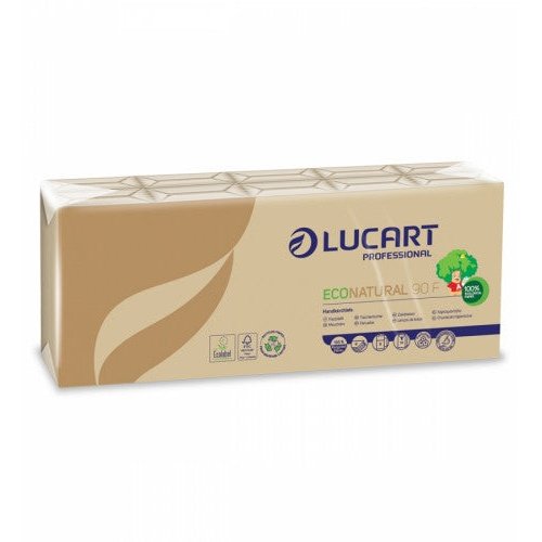 Lucart - PACK 10 PAQUETES DE 9 PAÑUELOS DE BOLSILLO ECONATURAL PERFUMADO LUCART CE735