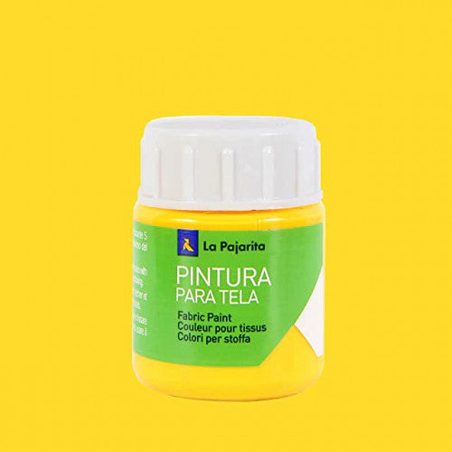 La Pajarita - PINTURA PARA TELA TRANSPARENTE T-12 AMARILLO REAL. 25ML LA PAJARITA 112871