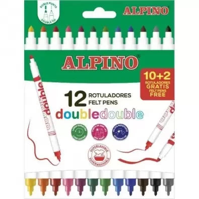 Alpino - ESTUCHE ROTULADORES DOUBLE DOUBLE 10+2 UNIDADES ALPINO AR002013