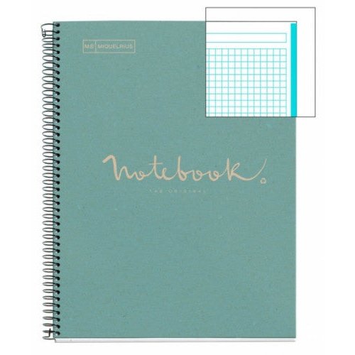 Miquelrius - CUADERNO 100% RECICLADO NB-1 A4 80HOJAS ECOAZUL EMOTIONS MIQUELRIUS 6092