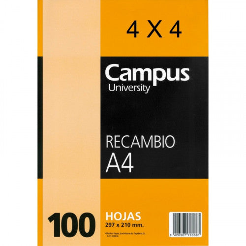 Papyrus - RECAMBIO UNIEXTRA A4 UNICLASIC 100 HOJAS 100G 4X4 C/M PAPYRUS 53390900