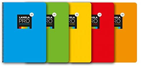 Lamela - CUADERNO FOLIO EXTRA DURA 100 HOJAS. 3 MM.  SURTIDOS LAMELA