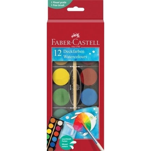 Faber-Castell - ACUARELAS FABER-CASTELL ESTUCHE DE 12 - Pack de 6 unidades