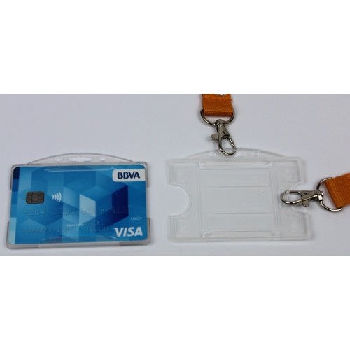 Iberplas - PACK 100 PORTA-TARJETAS PLASTICO RIGIDO 90X57 DOBLE POSICION IBERPLAS 147570100