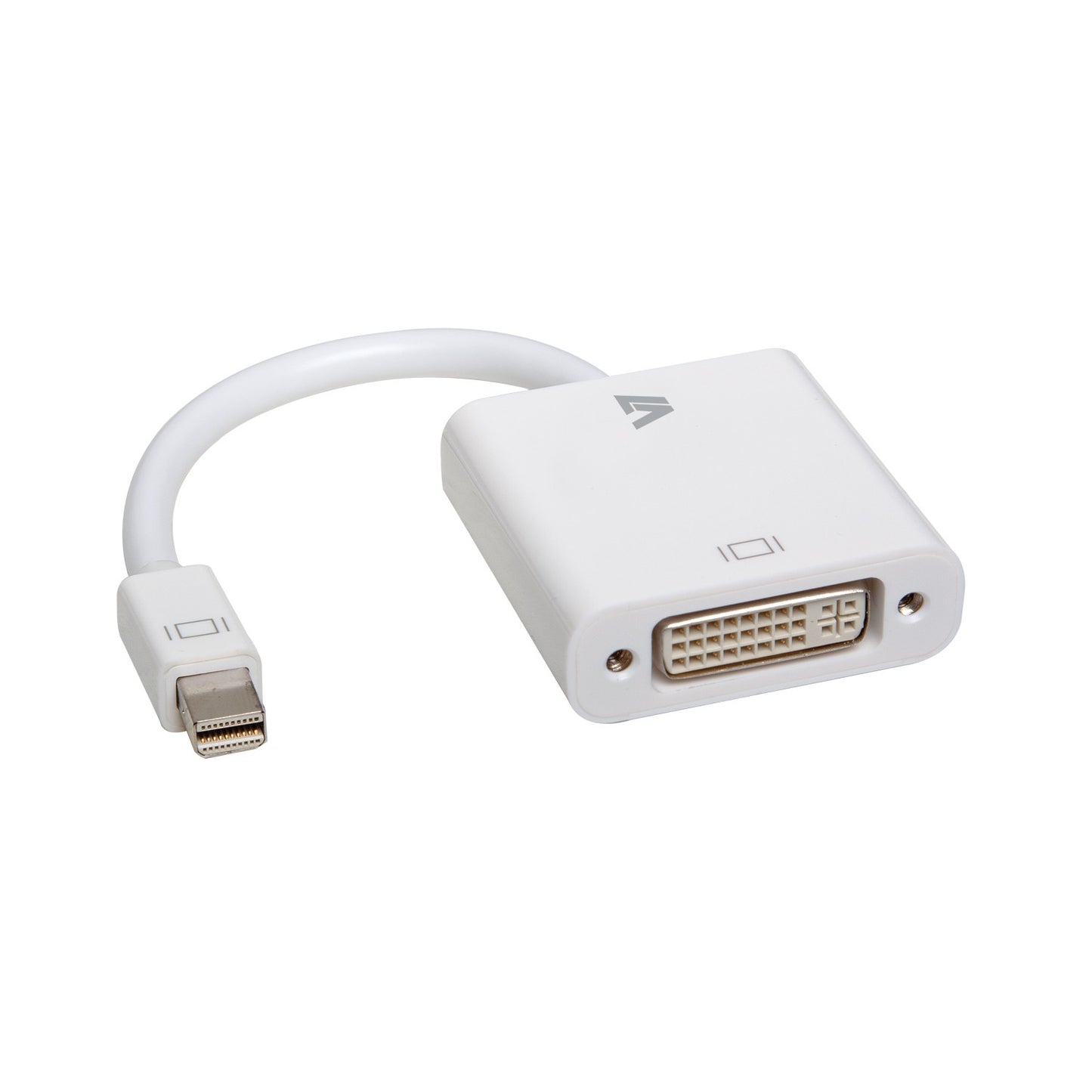 V7 - Adattatore video bianco da Mini DisplayPort maschio a DVI-D maschio