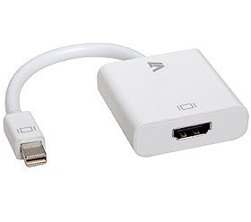 V7 - Adattatore video bianco da Mini DisplayPort maschio a HDMI femmina