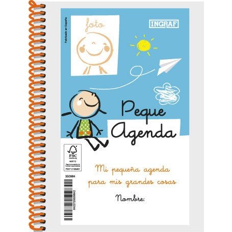 Ingraf - AGENDA ESCOLAR 2022-2023 PEQUE 8º DIA PAGINA TAPA PERSONALIZABLE INGRAF 350984