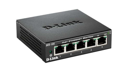 D-Link - DES-105 switch No administrado Negro