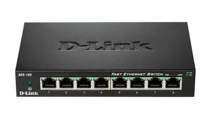 D-Link - DES-108 switch No administrado Fast Ethernet (10/100) Negro