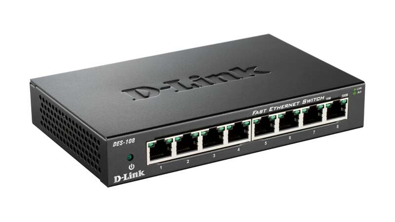 D-Link - DES-108 switch No administrado Fast Ethernet (10/100) Negro