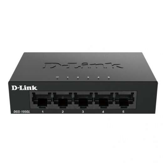 D-Link - DGS-105GL switch No administrado Gigabit Ethernet (10/100/1000) Negro