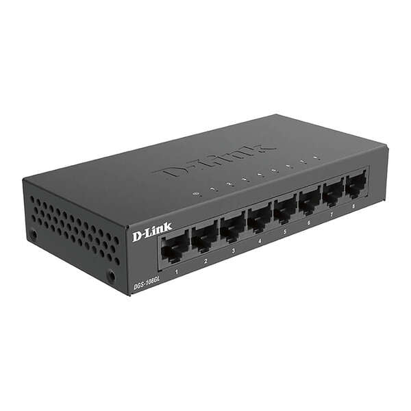 D-Link - DGS-108GL switch No administrado Gigabit Ethernet (10/100/1000) Negro