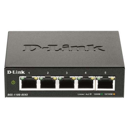 D-Link - DGS-1100-05V2 switch Gestionado L2 Gigabit Ethernet (10/100/1000) Negro