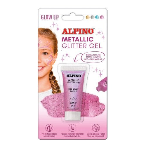 Alpino - BLÍSTER MAQUILLAJE CON COLOR Y PURPURINA GLITTER ROSA ALPINO DL000604