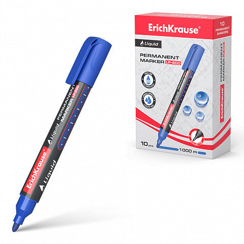 ErichKrause - MARCADOR PERMANENTE CON TINTA LÍQUIDA LP-600 COLOR AZUL ERICH KRAUSE 48770