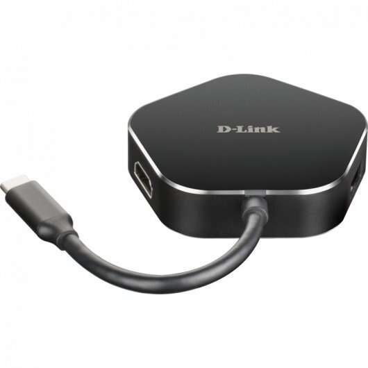 D-Link - DUB-M420 base para portátil y replicador de puertos Alámbrico Thunderbolt 3 Negro  Plata