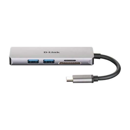 D-Link - DUB-M530 base para portátil y replicador de puertos Alámbrico USB 3.2 Gen 1 (3.1 Gen 1) Type-C Aluminio  Negro