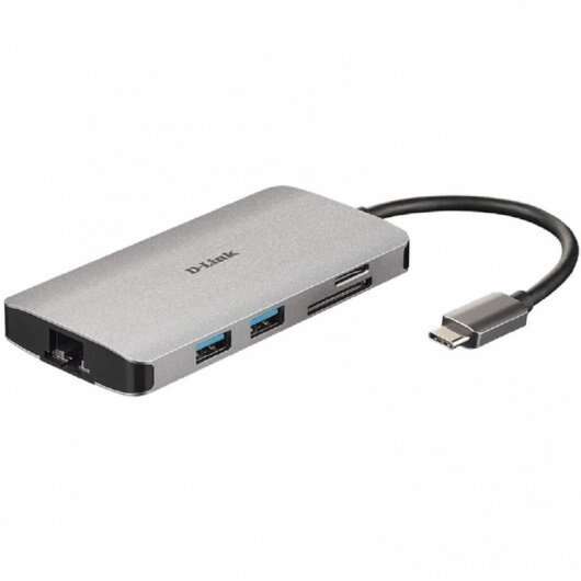 D-Link - DUB-M810 base para portátil y replicador de puertos Alámbrico USB 3.2 Gen 1 (3.1 Gen 1) Type-C Plata