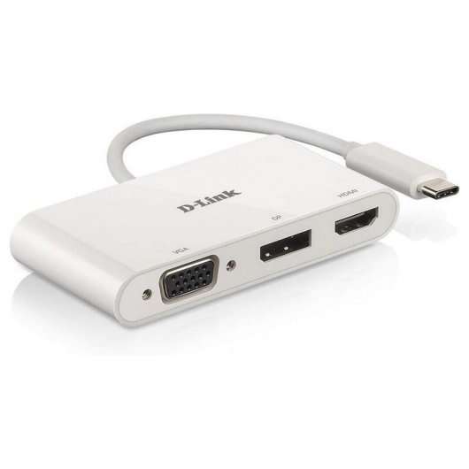 D-Link - DUB-V310 base para portátil y replicador de puertos Alámbrico USB 3.2 Gen 1 (3.1 Gen 1) Type-C Blanco