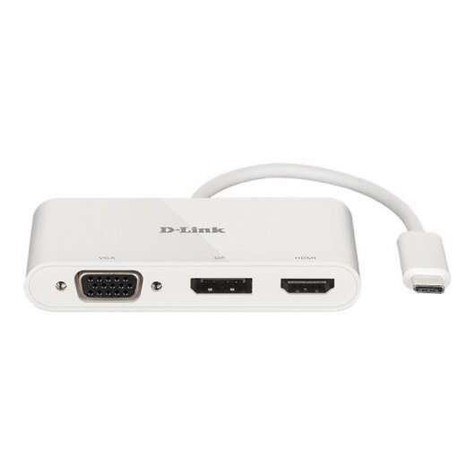 D-Link - DUB-V310 base para portátil y replicador de puertos Alámbrico USB 3.2 Gen 1 (3.1 Gen 1) Type-C Blanco