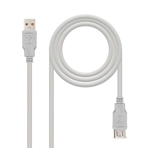 Nanocable - CABLE USB 2.0  TIPO A/M-A/H  BEIGE  3.0 M