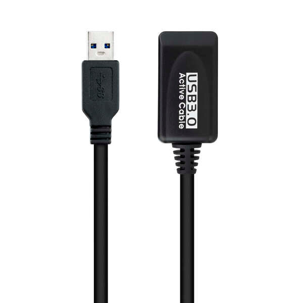 Nanocable - Cable USB 3.0 prolongador con amplificador  tipo A/M-A/H  10m