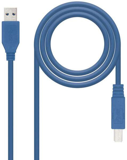 Nanocable Cable de Impresora USB-A 3.0 Macho a USB-B Macho 2m - Color Azul 1 pieza(s)