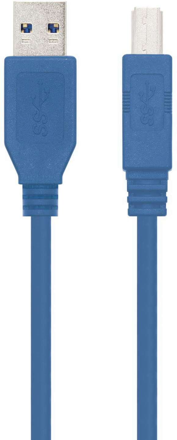 Nanocable Cable de Impresora USB-A 3.0 Macho a USB-B Macho 2m - Color Azul 1 pieza(s)