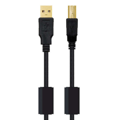 Nanocable Cable de Impresora con Ferrita USB-B 2.0 Macho a USB-A Macho 5m 1 pieza(s)