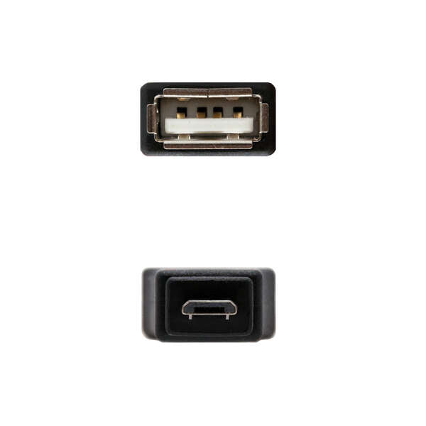 Nanocable Adaptador USB-A 2.0 Hembra a Micro USB Macho 1 pieza(s)