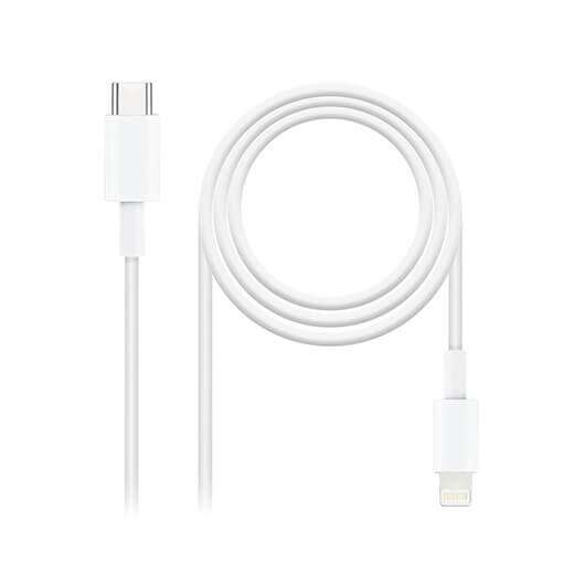 TooQ - 10.10.0601 cable de conector Lightning 1 m Blanco