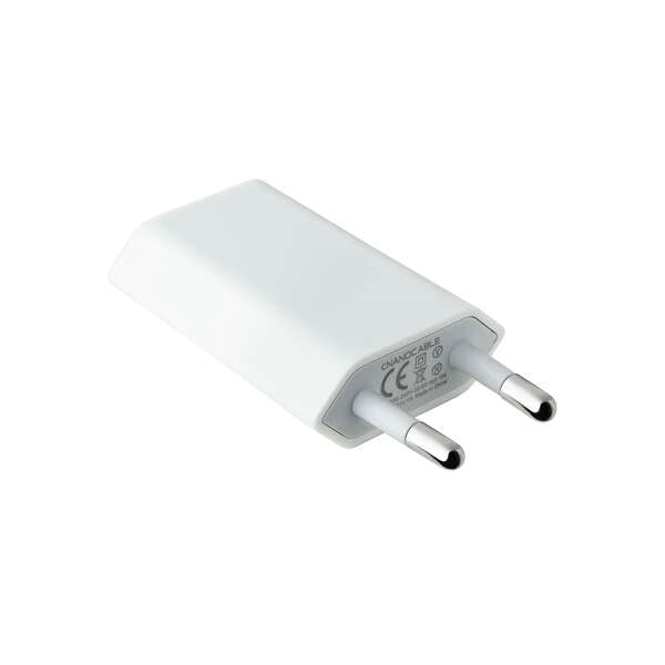 Nanocable - MINI CARGADOR USB PARA IPOD IPHONE 5V-1A  BLANCO