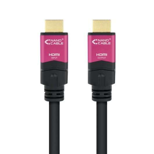 Nanocable - 10.15.3725 cable HDMI 25 m HDMI tipo A (Estándar) Negro  Rosa