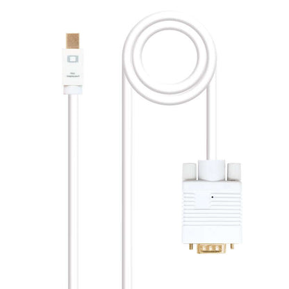 Nanocable - Cable conversor Mini DP a VGA  Mini DP/M - VGA/M  Blanco  2.0 M