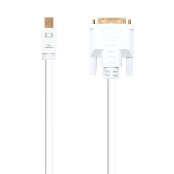 Nanocable - Cable conversor Mini DP a DVI  Mini DP/M - DVI/M  Blanco  5.0 M