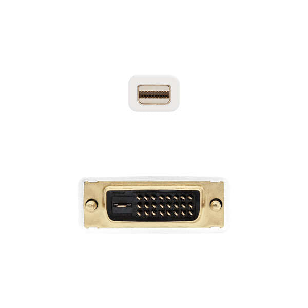 Nanocable - Cable conversor Mini DP a DVI  Mini DP/M - DVI/M  Blanco  5.0 M