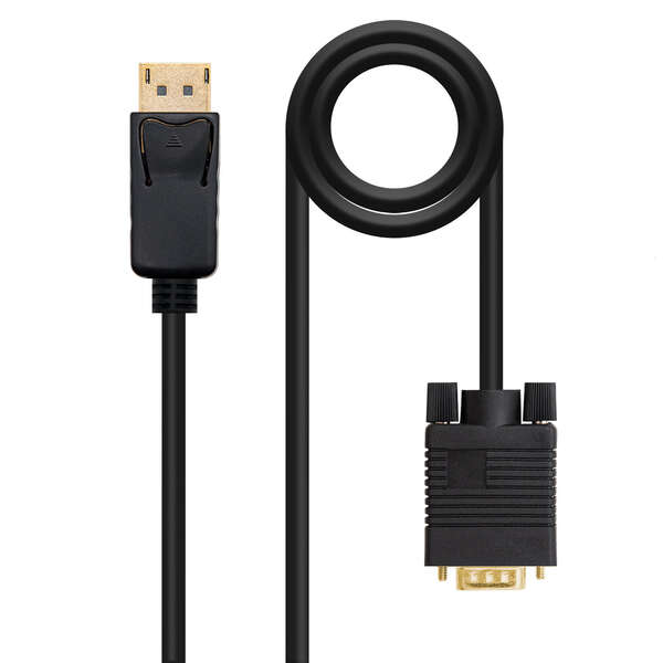 Nanocable - Cable conversor DISPLAYPORT a VGA  DP/M - VGA/M  Negro  2.0 M