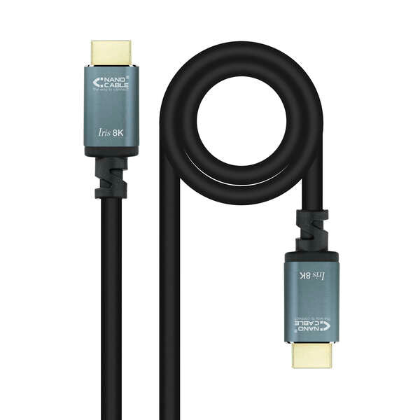 Nanocable - Cable HDMI 2.1 IRIS 8K A/M-A/M  Negro  2 Metros