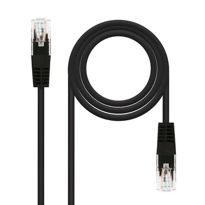 Nanocable - CABLE RED LATIGUILLO RJ45 CAT.5E UTP AWG24  NEGRO  0.5 M