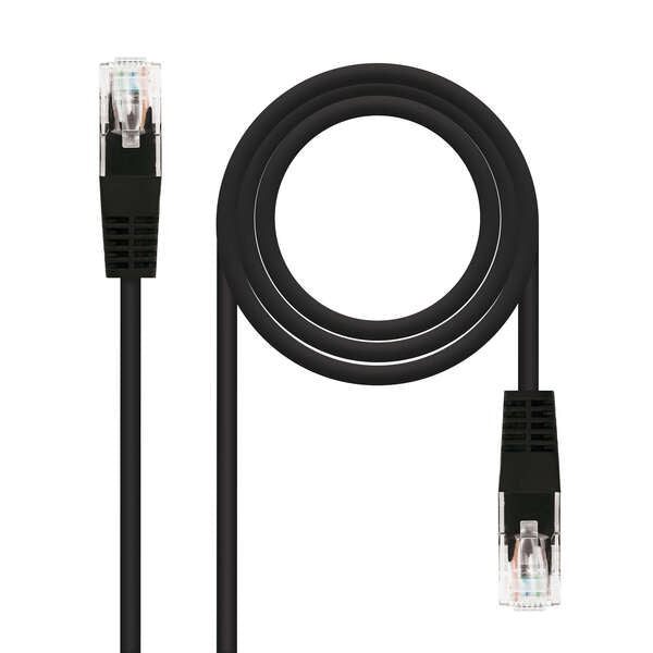 Nanocable - CABLE RED LATIGUILLO RJ45 CAT.5E UTP AWG24  NEGRO  2.0 M