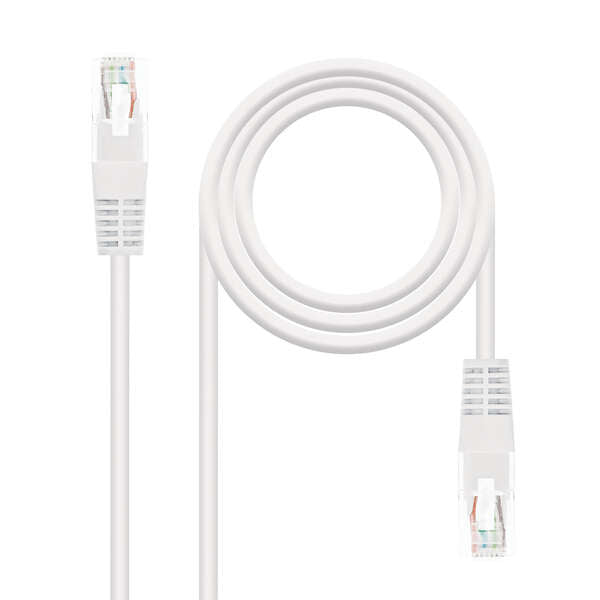 Nanocable - CABLE RED LATIGUILLO RJ45 CAT.6 UTP AWG24  BLANCO  0.5 M